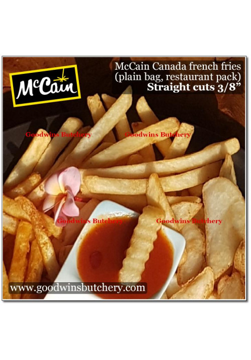 French Fries MCCAIN Canada frozen Mc Cain STRAIGHT CUT 3/8" 1cm (price/kg)